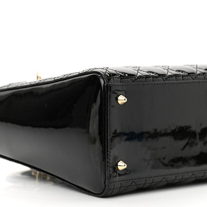 Christian Dior Patent Cannage Small Lady Dior Black 9 of 10