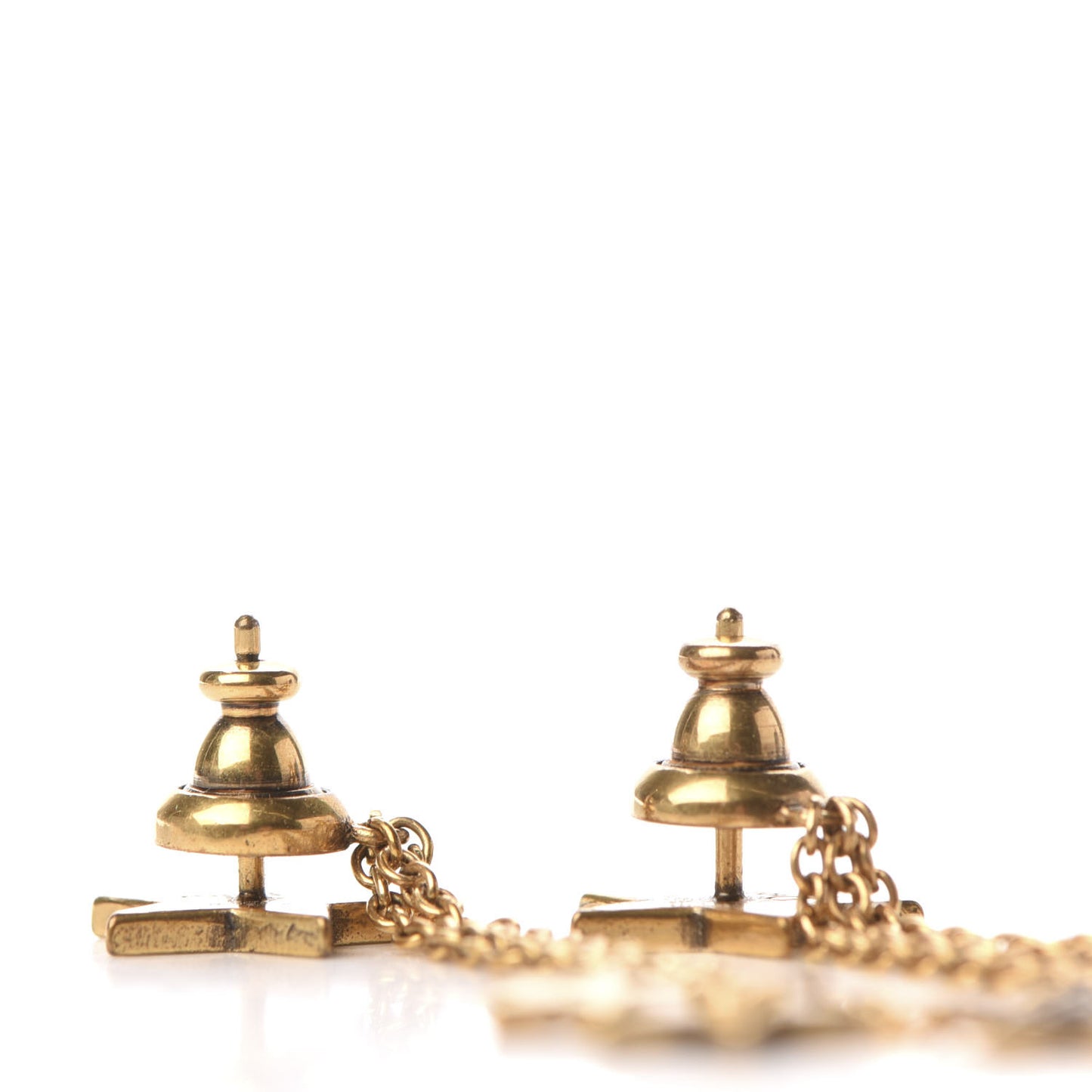 Star Charm Drop Earrings Antique Gold