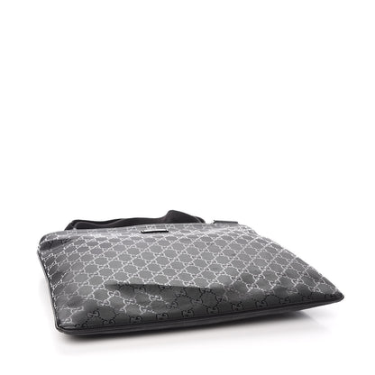Gucci Imprime Monogram Medium Flat Messenger Bag Black 4 of 12