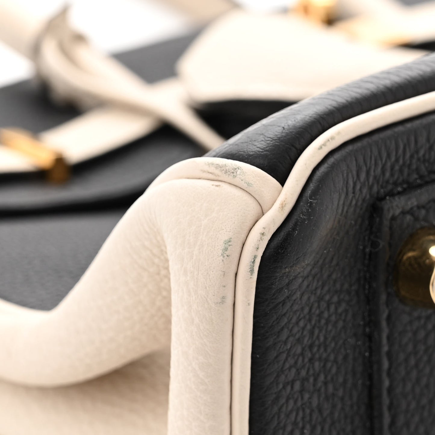 Togo Horseshoe Birkin 25 Black Craie