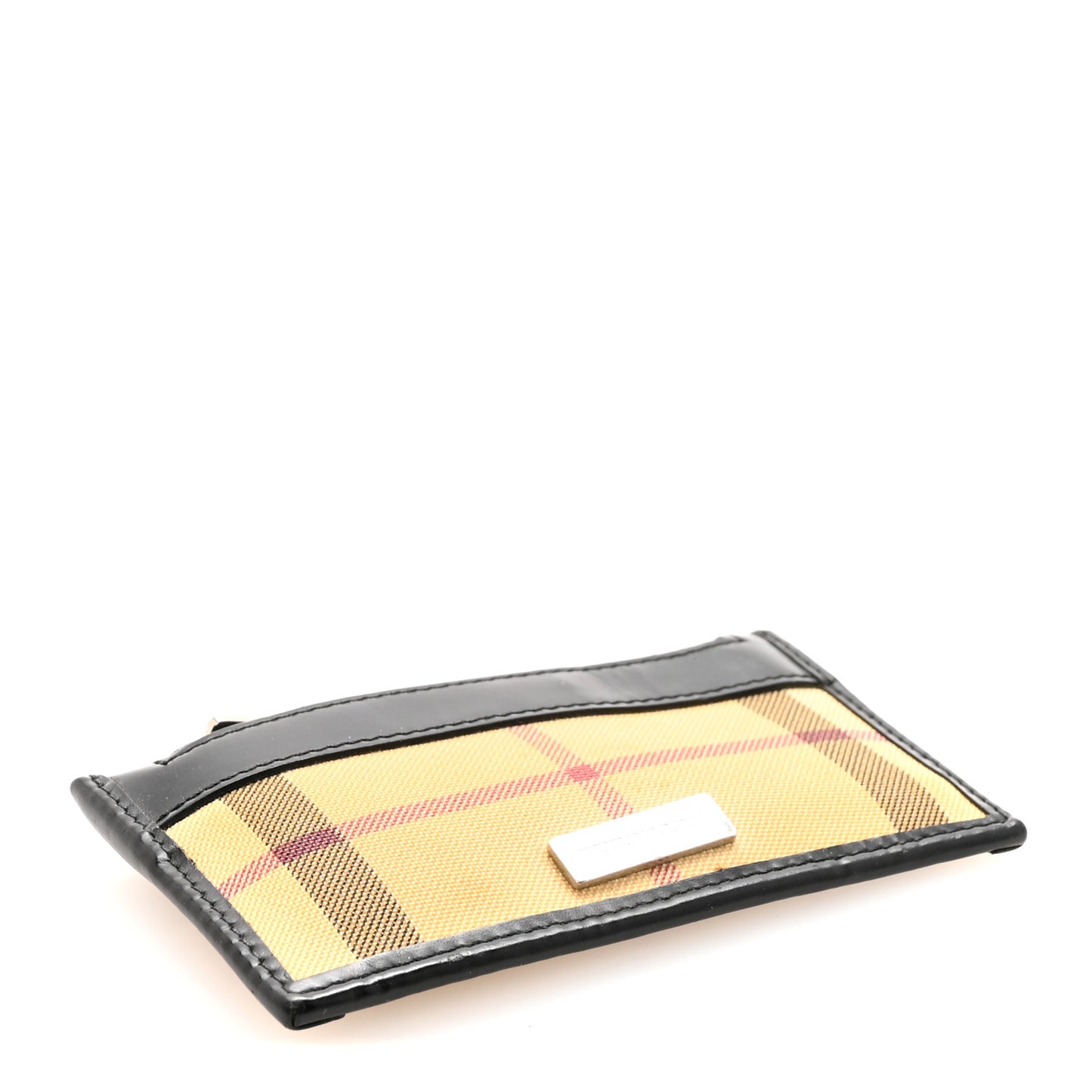 House Check Key Coin Case Black