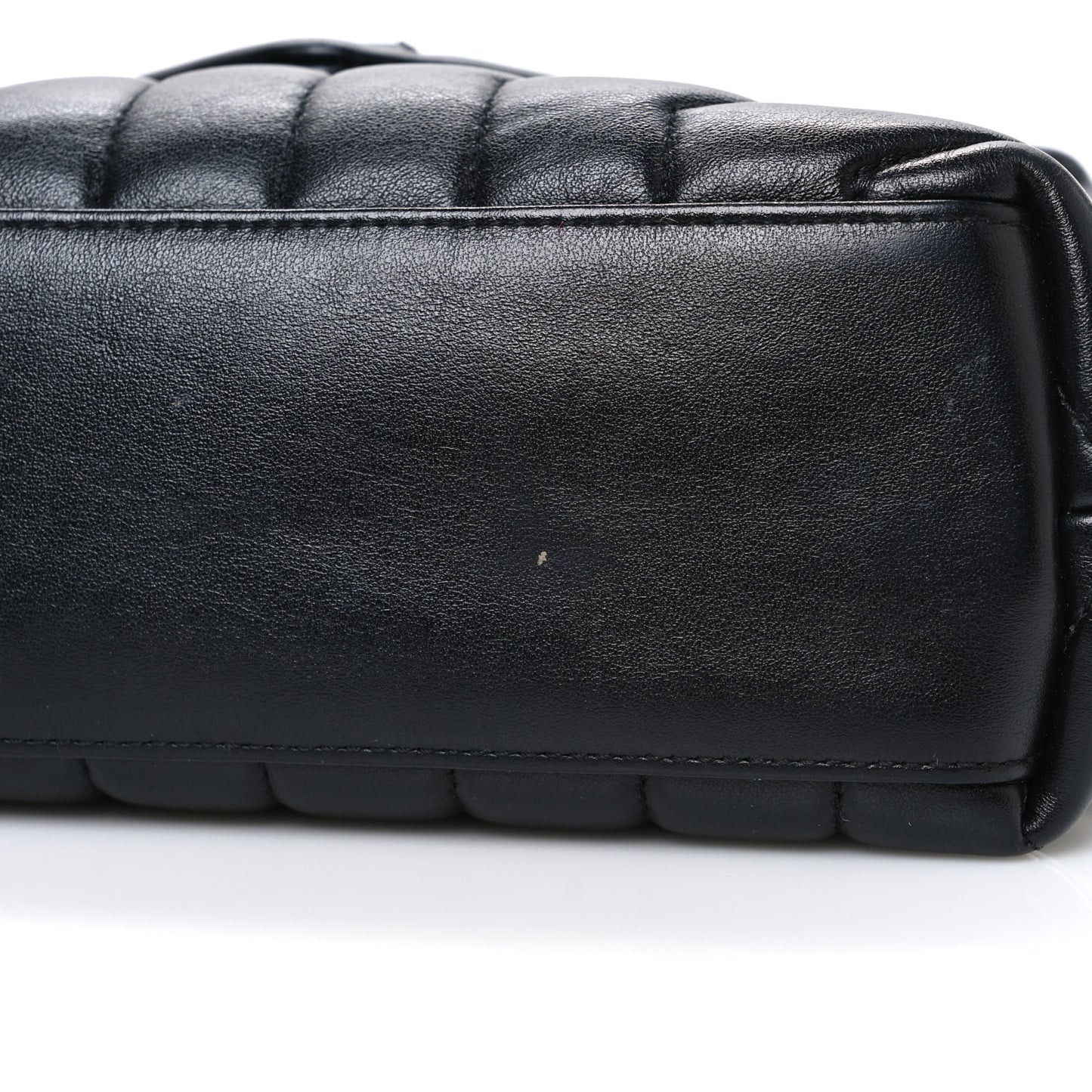 Calfskin Y Quilted Monogram Monochrome Small Loulou Chain Satchel Black