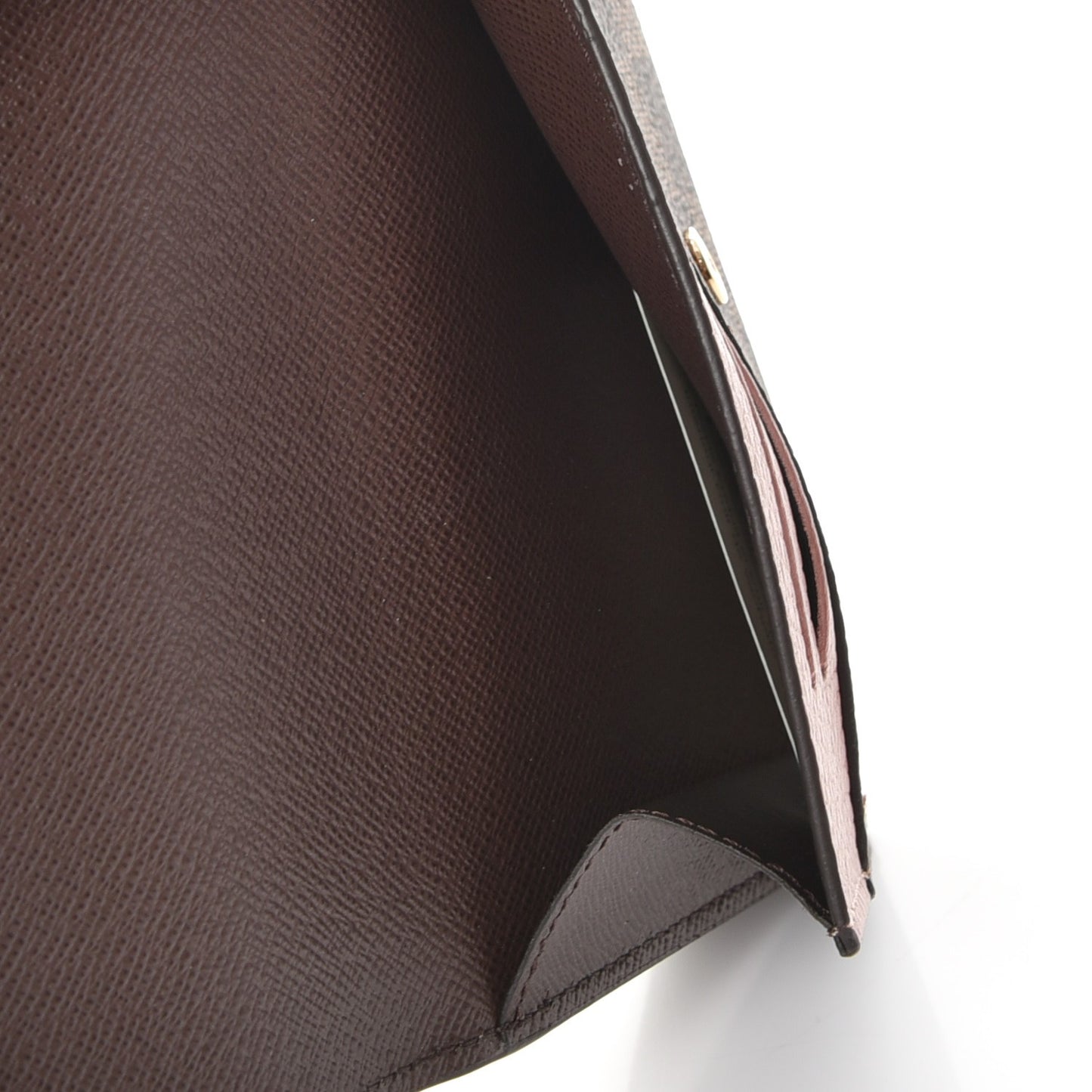 Damier Ebene Normandy Compact Wallet Rose Ballerine