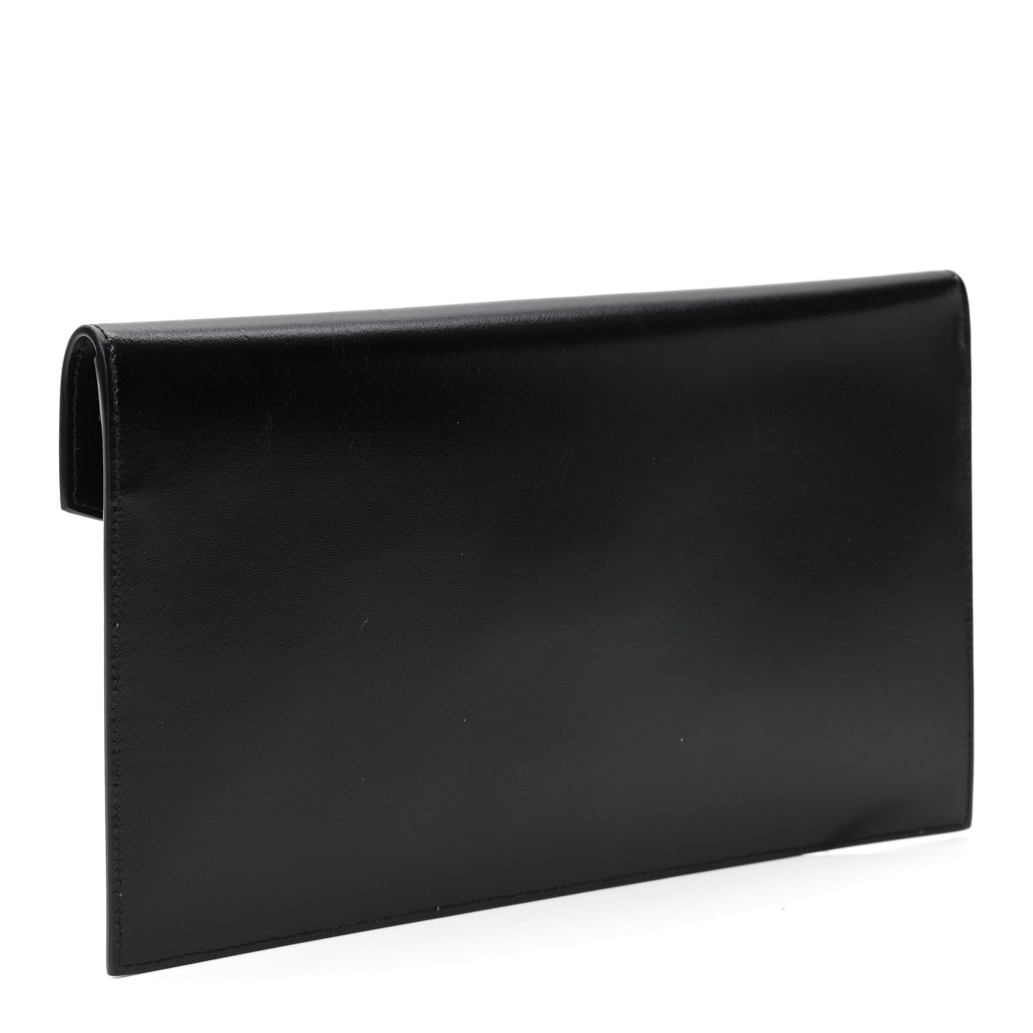 Saint Laurent Smooth Shiny Calfskin Monogram Uptown Pouch Black 3 of 8
