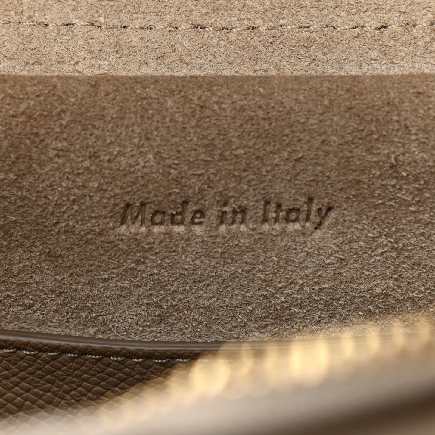 Grained Calfskin Micro Belt Bag Light Taupe