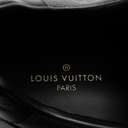 Louis Vuitton Calfskin Mesh Monogram Eclipse Mens Run Away Sneaker 8 Black 9 of 10