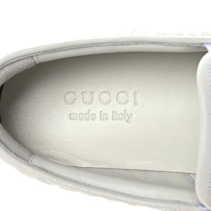 Gucci Nappa Web G Rhombus Quilted Mens Slip On Sneakers 8.5 Great White 7 of 7