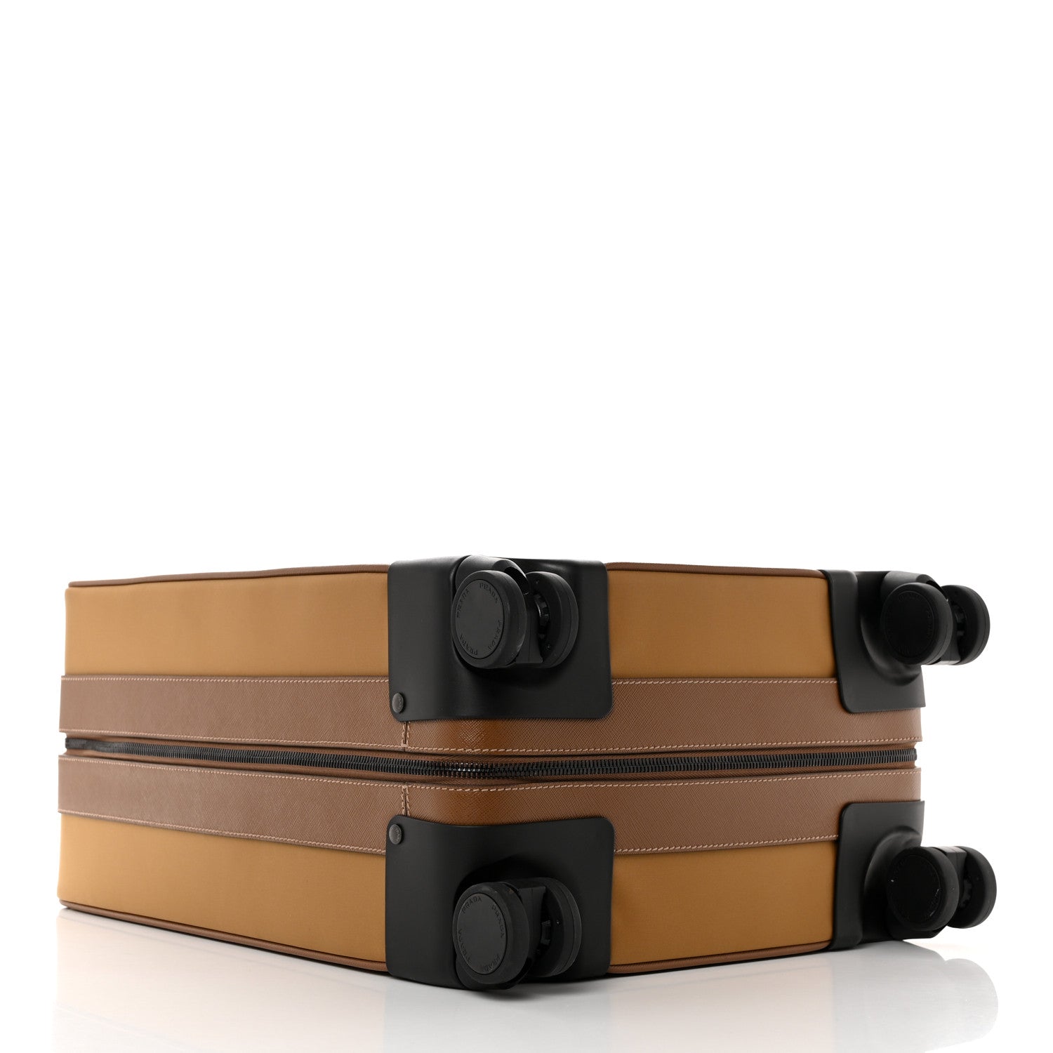 Prada Tessuto Nylon Saffiano Travel Trolley Tabacco 3 of 12