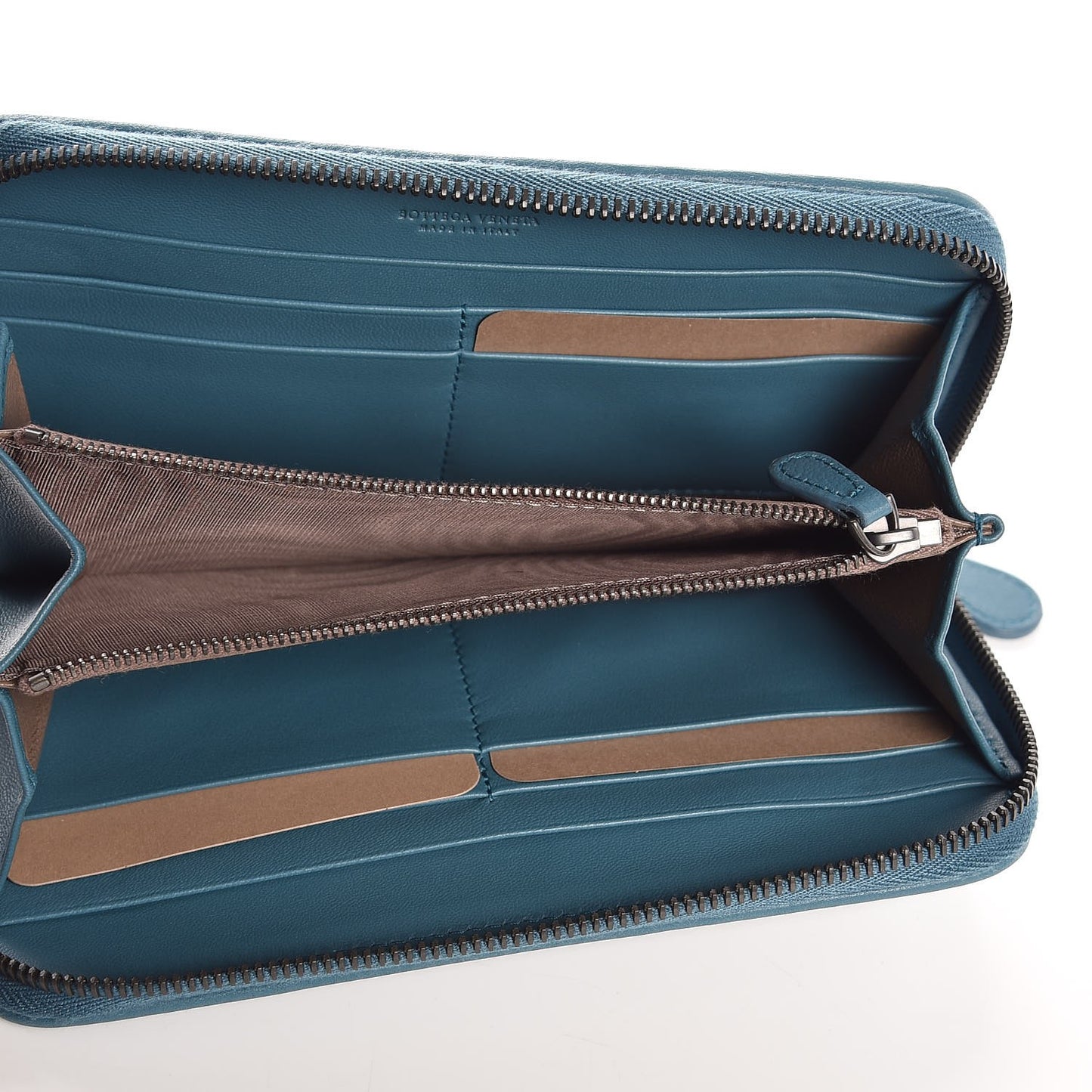 Nappa Intrecciato Zip Around Wallet Canard