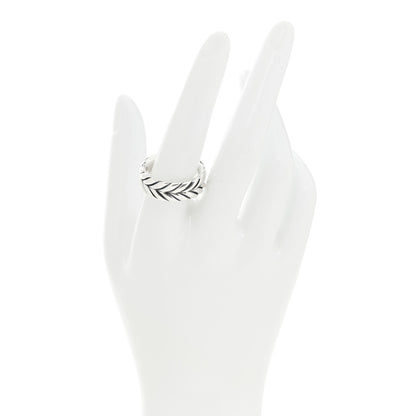 David Yurman Sterling Silver 9mm Chevron Band Ring 58 8.25 2 of 7