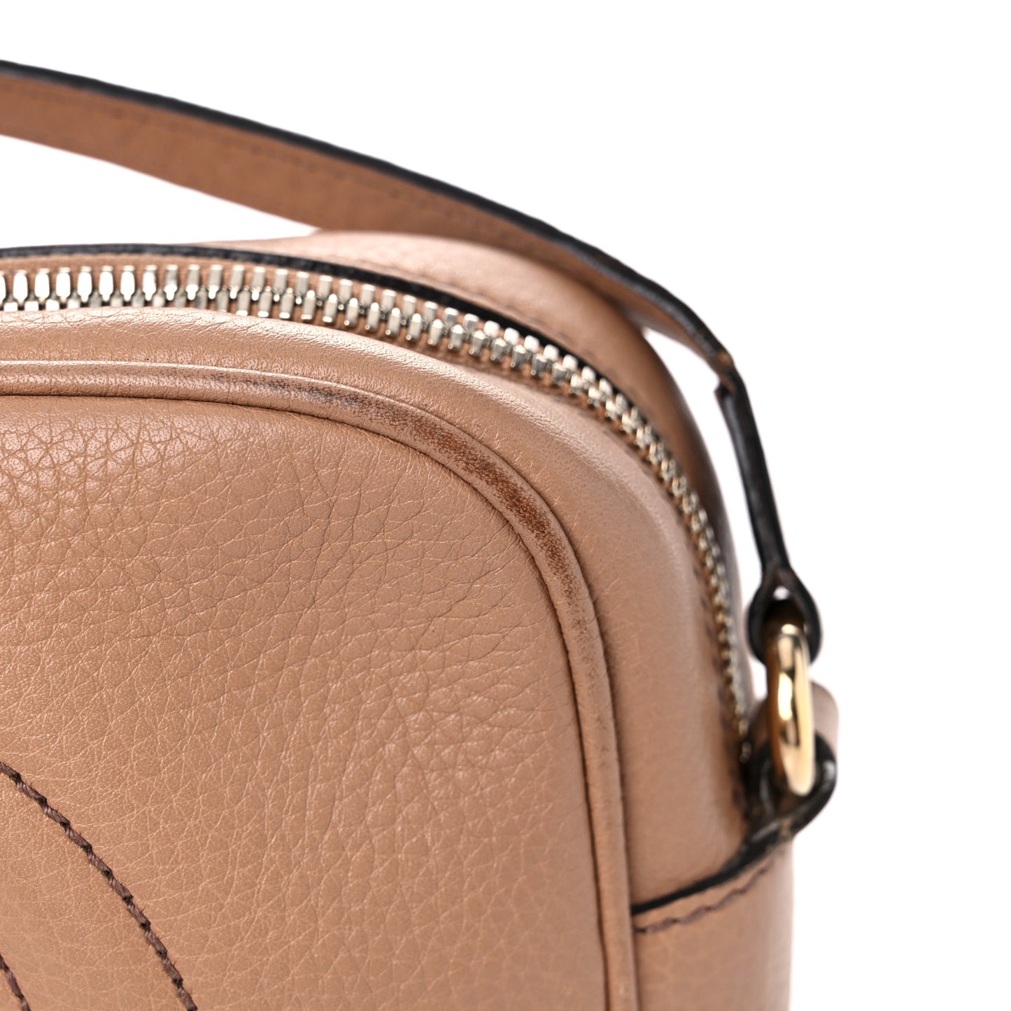 Pebbled Calfskin Small Soho Disco Bag Camelia