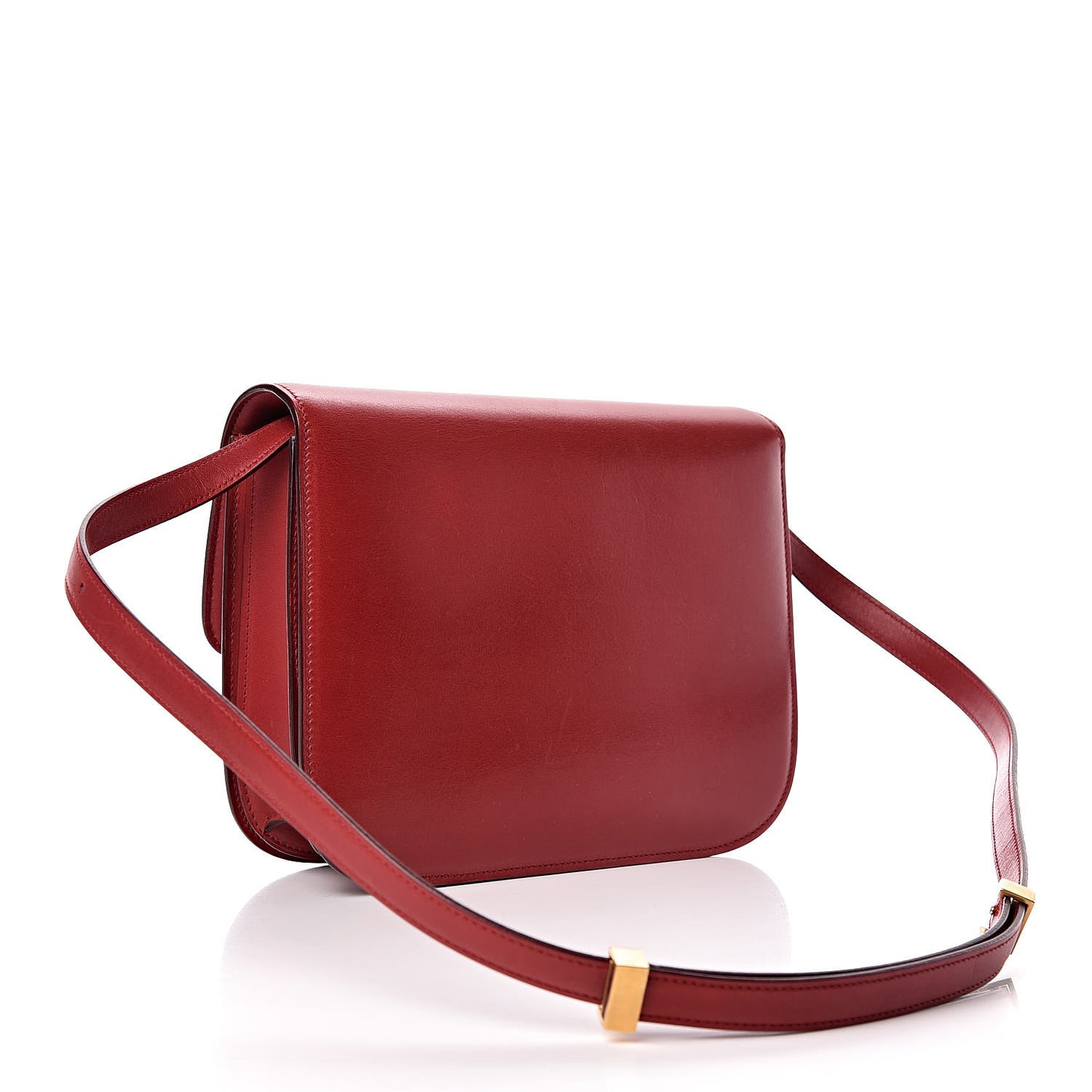 Box Calfskin Medium Classic Box Flap Bag Red