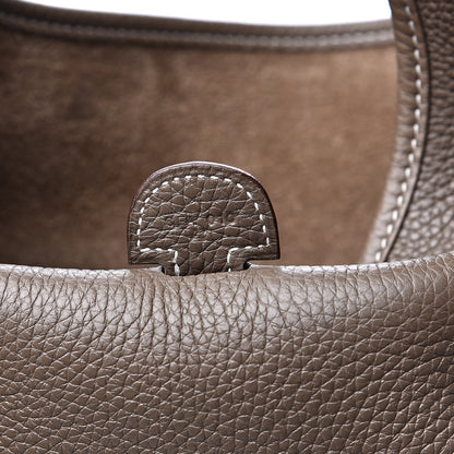 Hermes Taurillon Clemence Evelyne III PM Etoupe 6 of 10