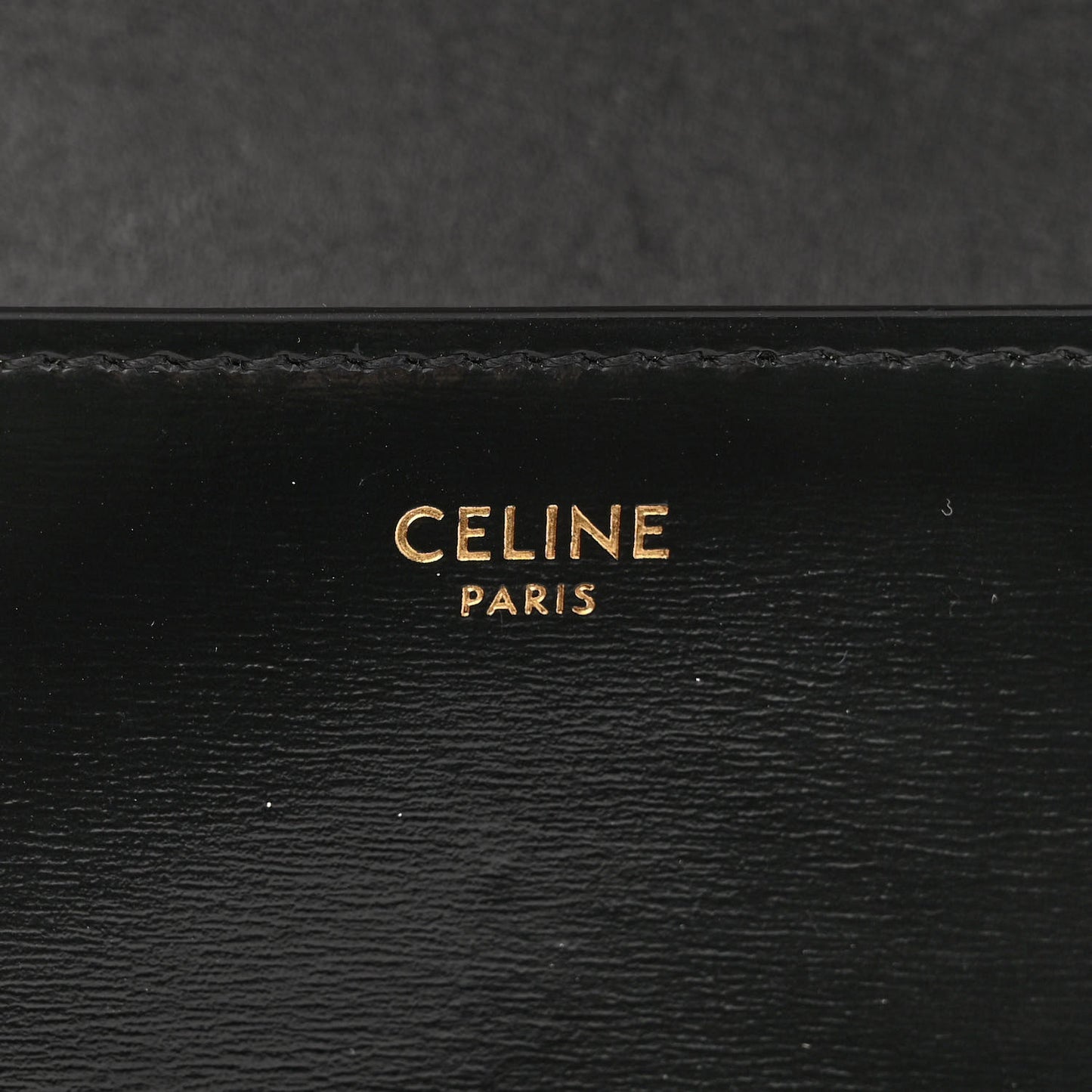 Shiny Calfskin Cuir Triomphe Chain Shoulder Bag Black
