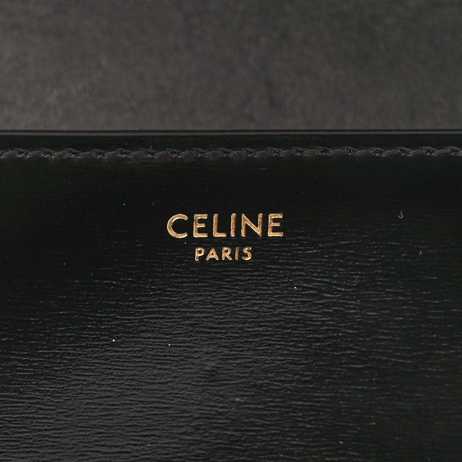 Celine Shiny Calfskin Cuir Triomphe Chain Shoulder Bag Black 6 of 12