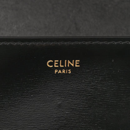 Celine Shiny Calfskin Cuir Triomphe Chain Shoulder Bag Black 6 of 12