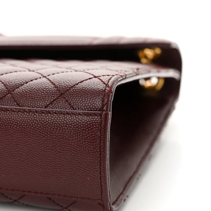 Saint Laurent Grain De Poudre Mixed Matelasse Large Triquilt Monogram Satchel Rouge Legion 15 of 16
