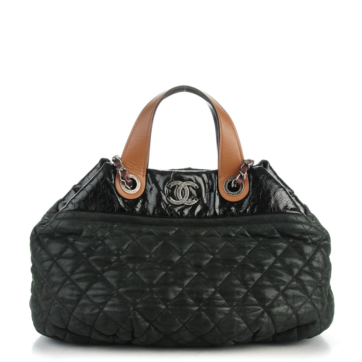 Chanel Iridescent Calfskin Small In the Mix Tote Dark Green 1 of 7