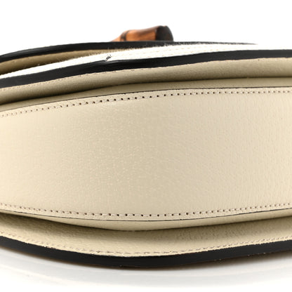 Gucci Monogram Jumbo GG Textured Dollar Calfskin Web Small Bamboo 1947 Top Handle Bag Off White 11 of 15
