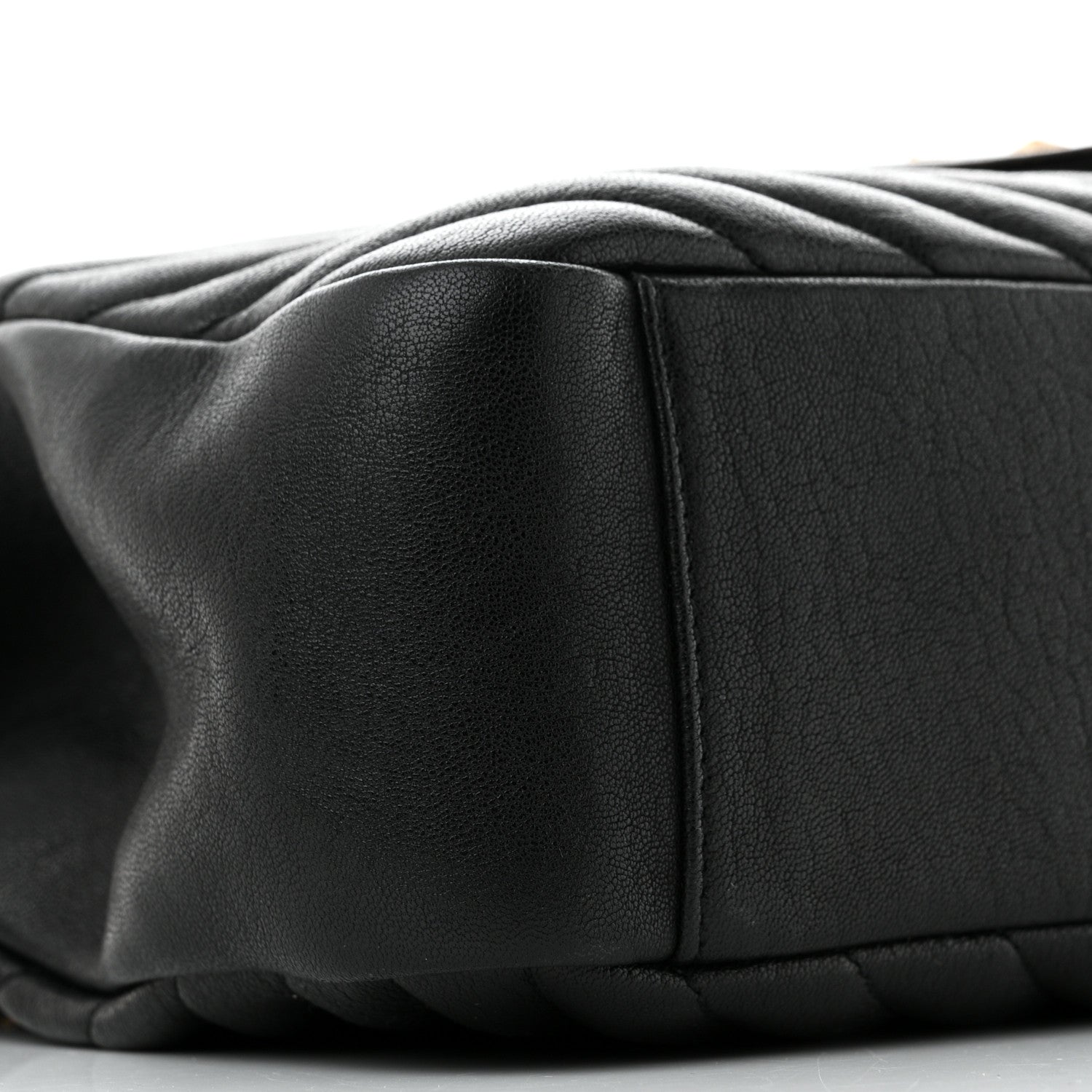 Saint Laurent Sheepskin Matelasse Chevron Monogram Large College Satchel Black 10 of 13