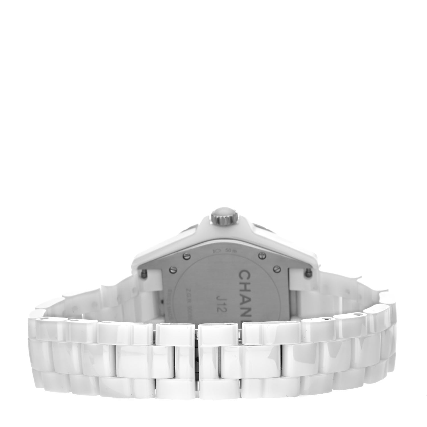 Chanel Stainless Steel Ceramic Diamond Bezel 38mm J12 Automatic Watch White 3 of 5