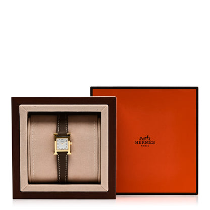 Hermes Stainless Steel Swift 17.2mm Heure H Hour Watch Etoupe 5 of 5