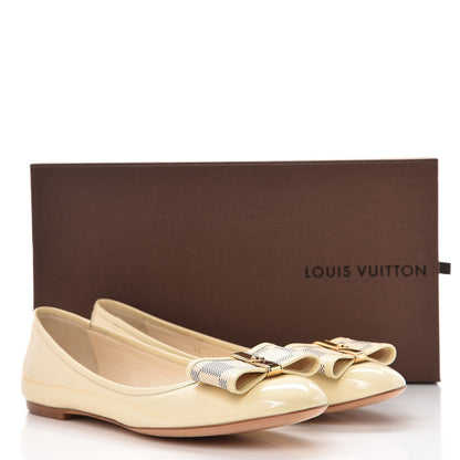 Louis Vuitton Damier Azur Patent Valentine Ballerina Flats 39 10 of 10