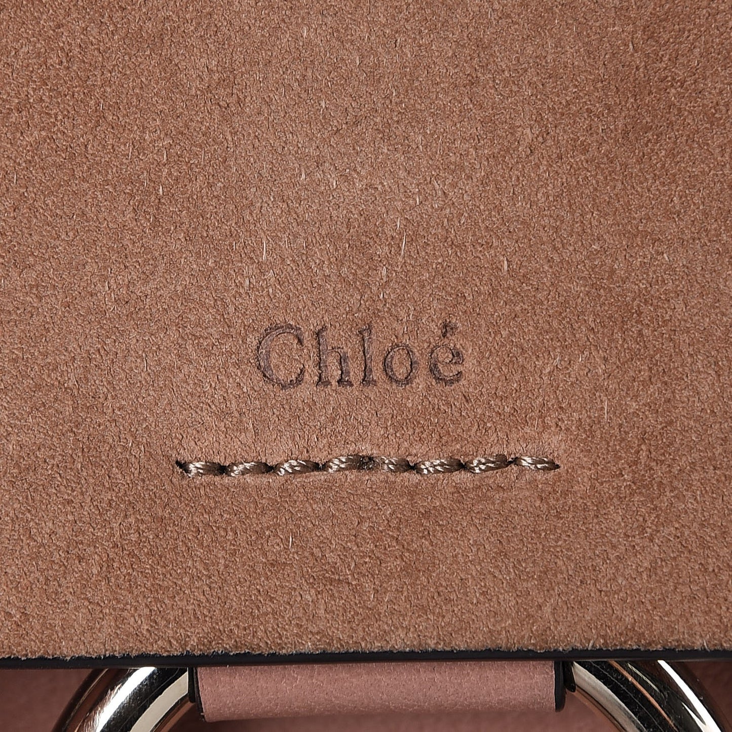 Suede Calfskin Mini Faye Backpack Nougat