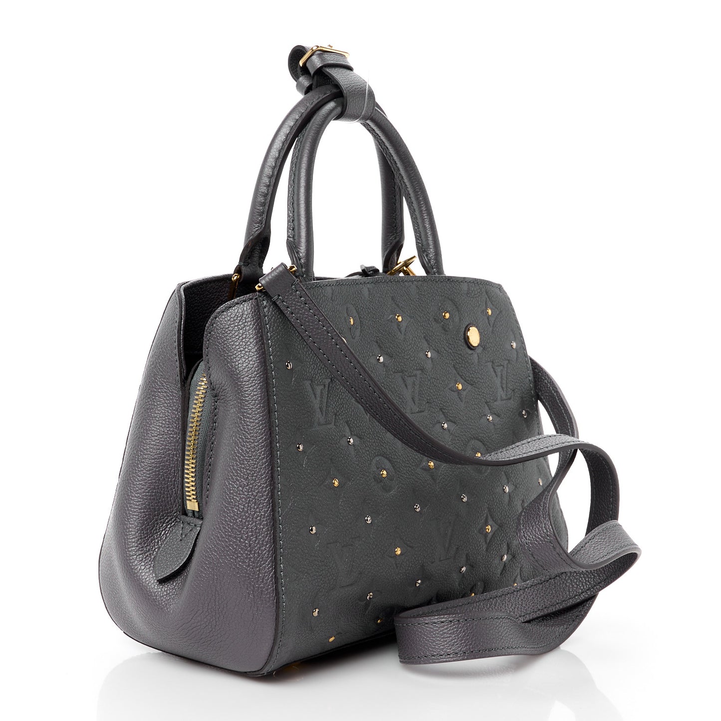 LOUIS VUITTON Empreinte Studded Montaigne BB Gris Silver