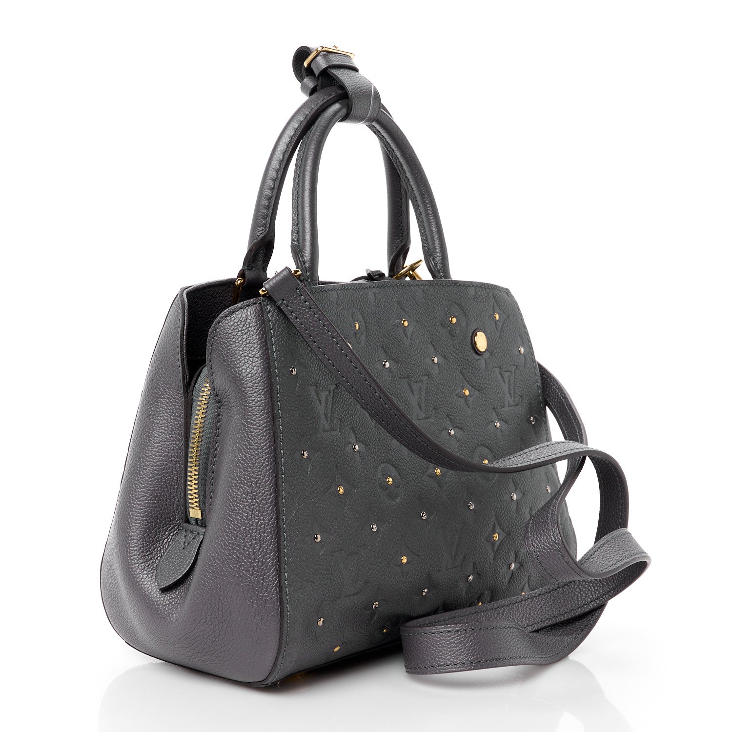 Louis Vuitton LOUIS VUITTON Empreinte Studded Montaigne BB Gris Silver 3 of 16