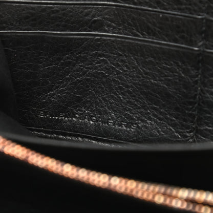 Balenciaga Agneau Giant 12 Rose Gold Hardware Continental Zip Around Wallet Black 6 of 8
