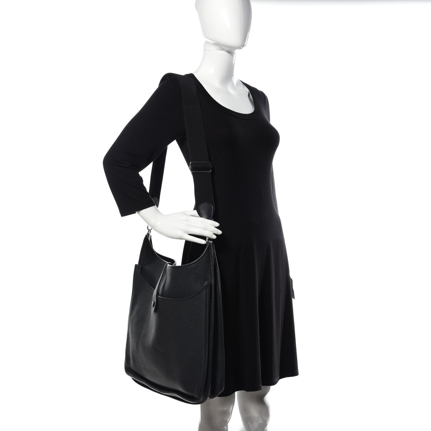 Hermes Taurillon Clemence Evelyne III TGM Black 2 of 8