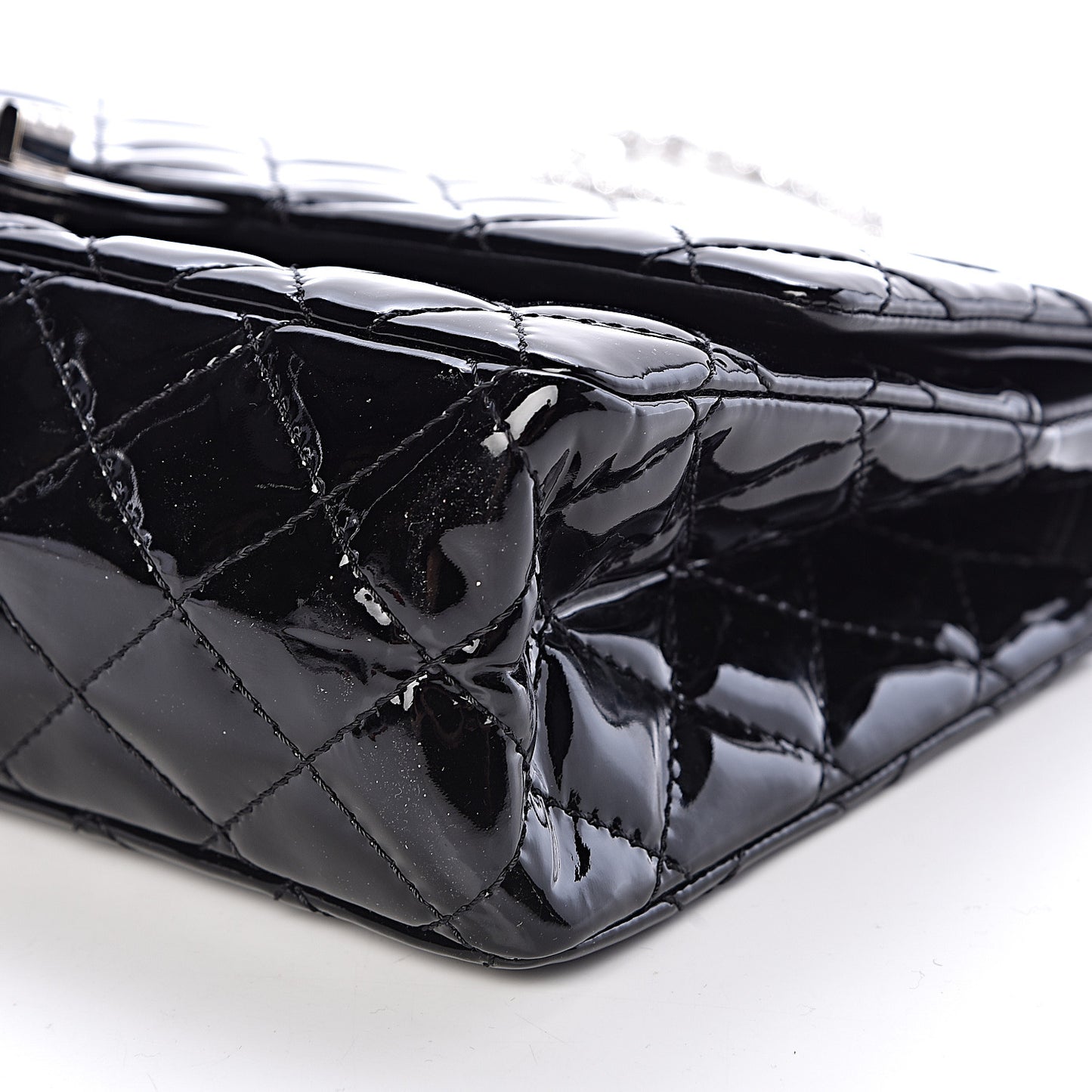 Patent Quilted 2.55 Reissue 227 Flap Black