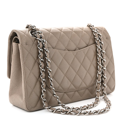 Chanel Caviar Quilted Medium Double Flap Taupe 3 of 10