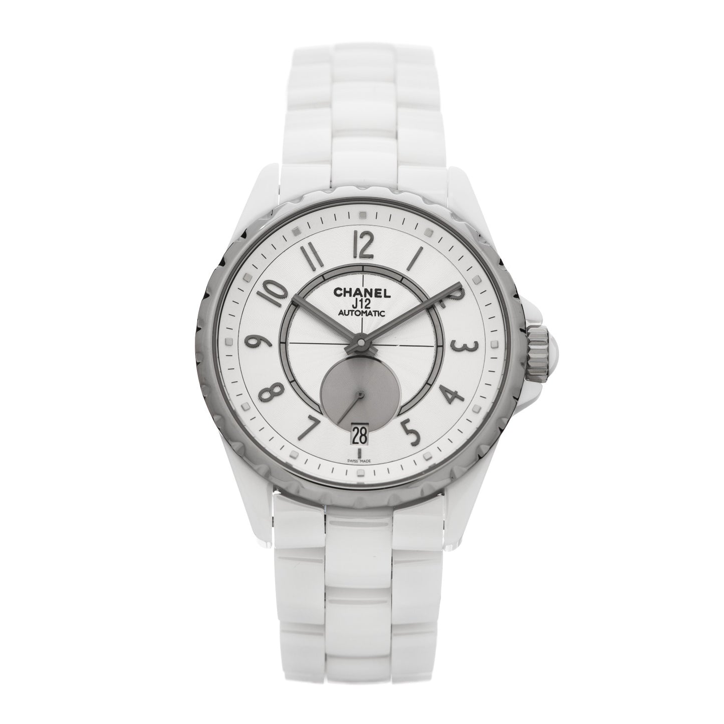 Stainless Steel Ceramic 36mm J12 Automatic Watch White
