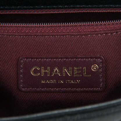 Chanel Shiny Sheepskin Quilted Mini Trapezio Flap Black 7 of 7