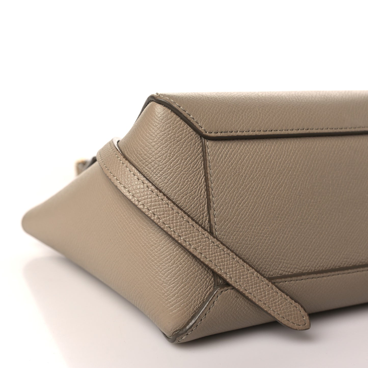 Grained Calfskin Nano Belt Bag Light Taupe