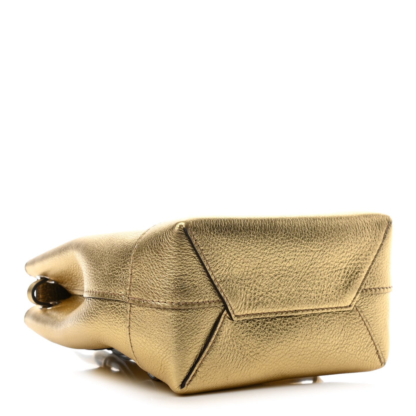 Metallic Calfskin Lockme Mini Backpack Gold