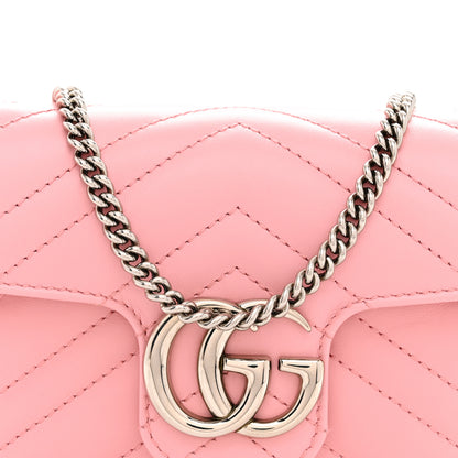 Gucci Calfskin Matelasse Super Mini GG Marmont Shoulder Bag Wild Rose Wild Rose 8 of 11