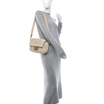 Fendi Canvas Woven Baguette Beige 2 of 9