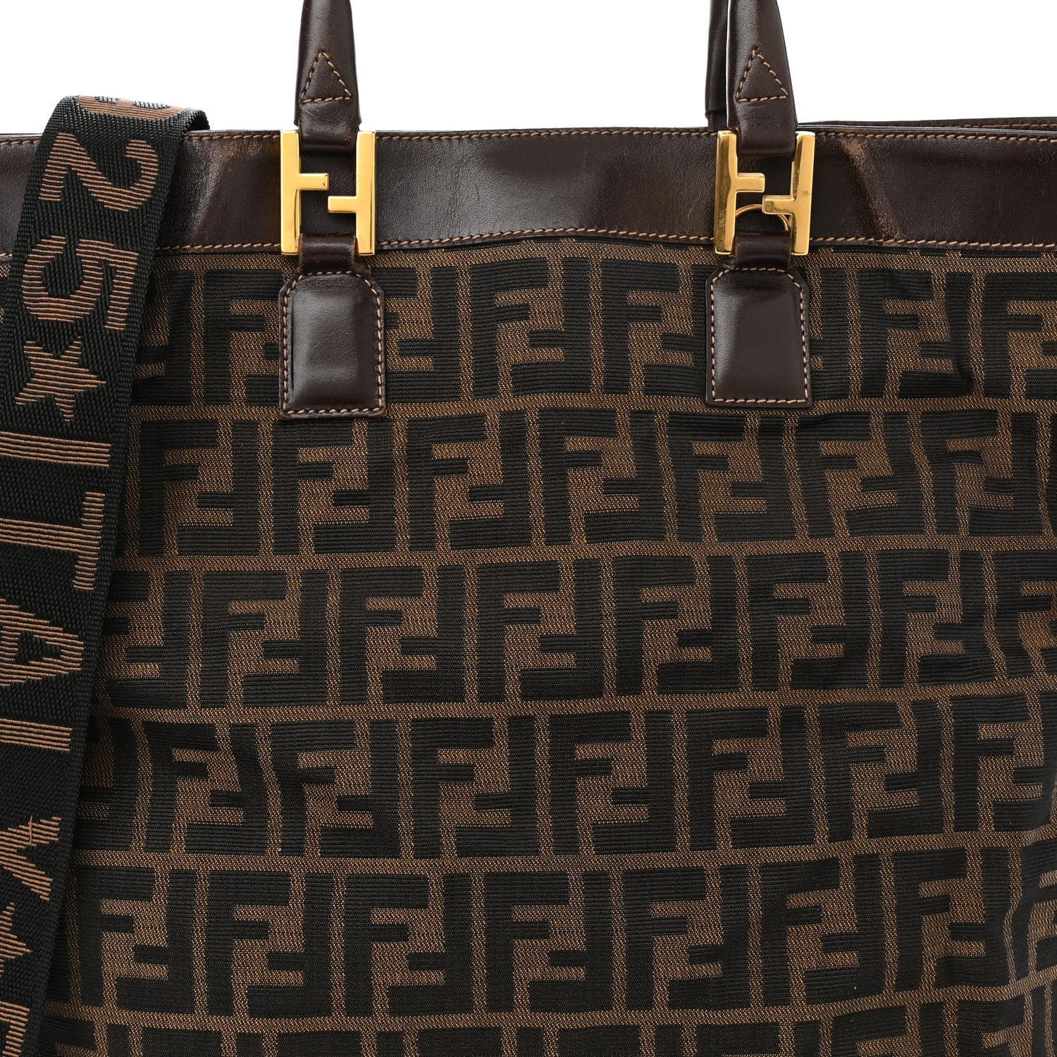 Fendi Zucca Top Handle Tote Tobacco 7 of 11