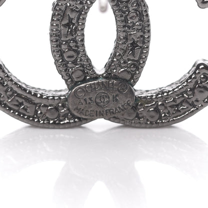 Chanel Ruthenium Crystal CC Earrings 3 of 4