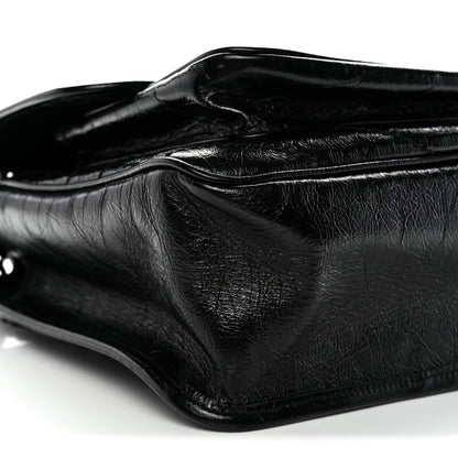 Saint Laurent Crinkled Calfskin Matelasse Monogram Medium Niki Chain Satchel Black 9 of 11