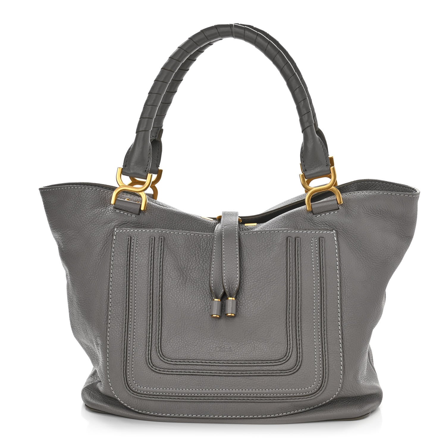 Chloe Calfskin Large New Marcie Tote Cashmere Grey 1 of 11