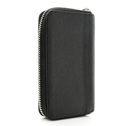 Louis Vuitton Taiga Zippy Coin Purse Vertical Black 3 of 8