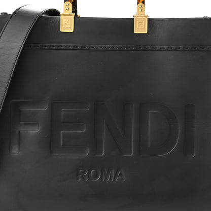 Fendi Vitello King Plexiglass Medium Fendi Sunshine Shopper Tote Black 8 of 10