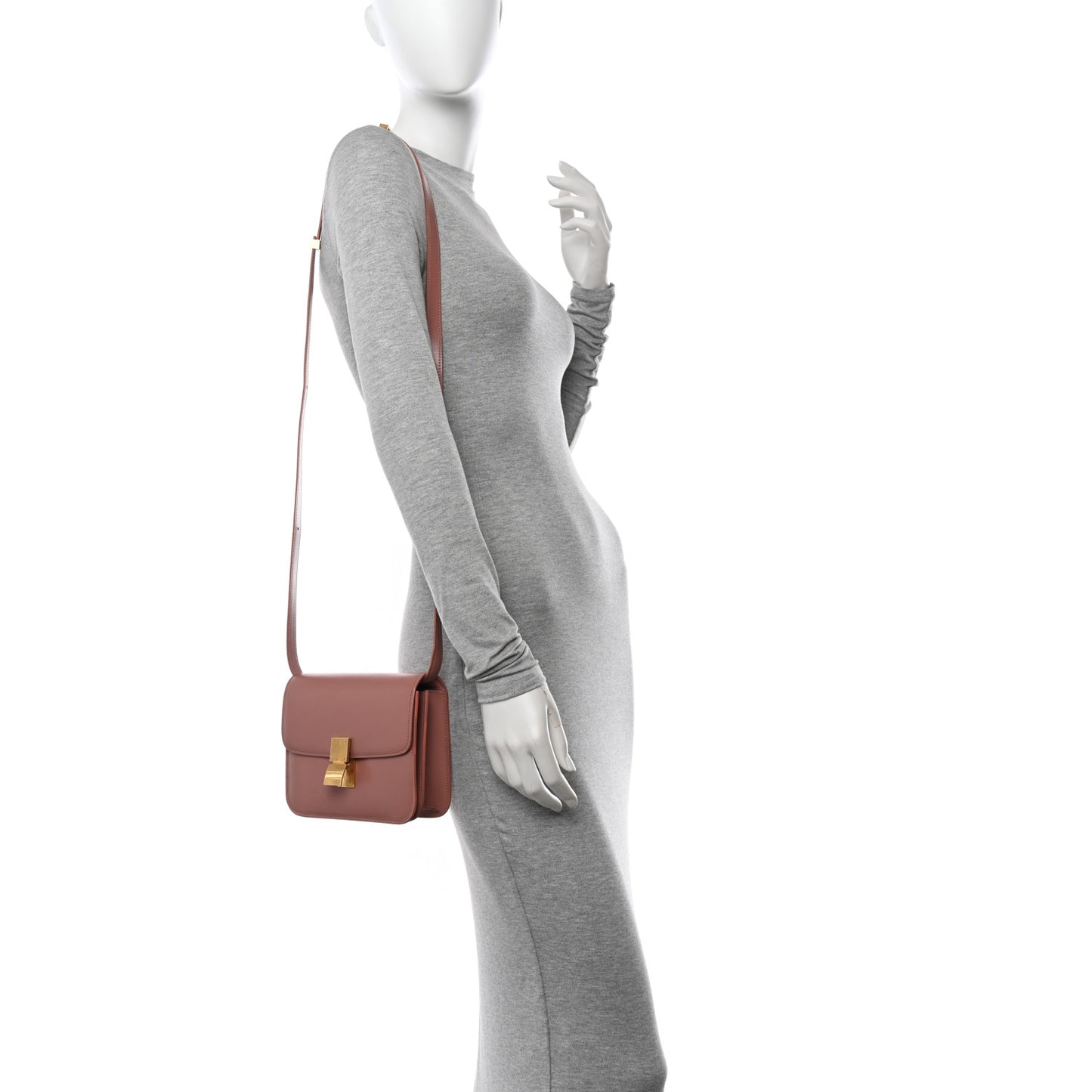 Box Calfskin Teen Classic Box Flap Bag Antique Rose