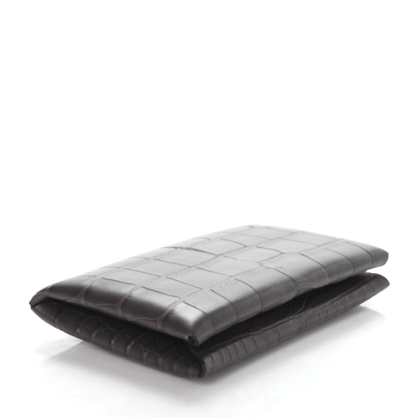 Matte Alligator Calvi Card Case Graphite