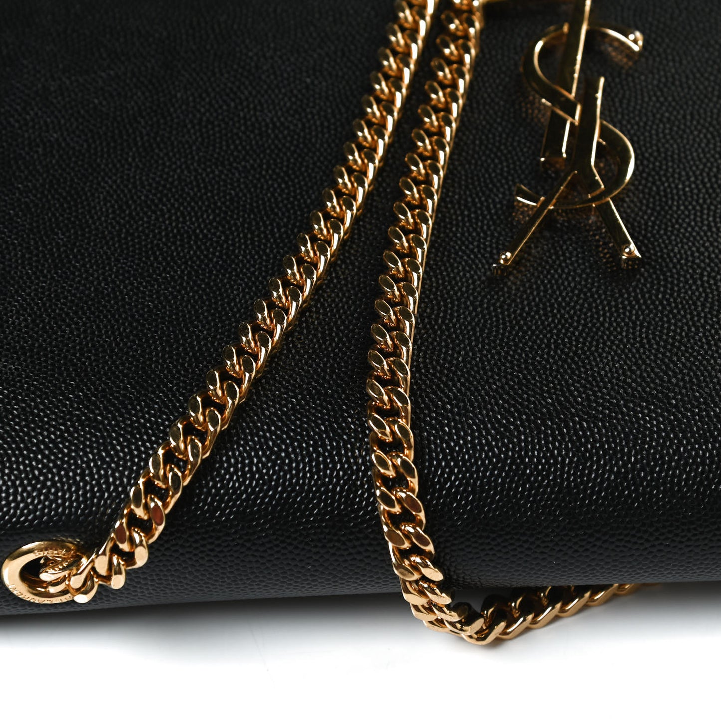 Grain De Poudre Medium Classic Monogram Kate Satchel Black