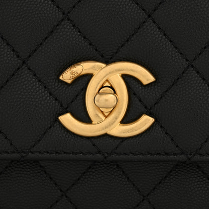 Chanel Caviar Quilted Small Coco Chain Handle Flap Black 13 of 13